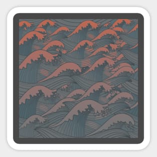 Sunset waves Sticker